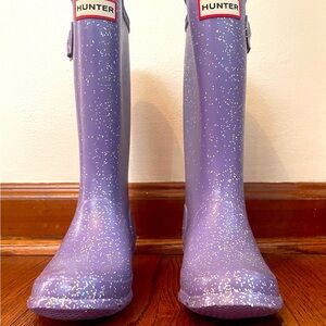 Hunter purple glitter boot.